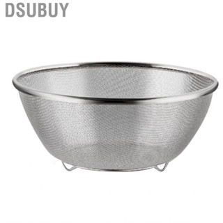 Dsubuy Colander  Rice Washing Bowl Rust Resistant Simple Kitchen Strainer Stainless Steel with Foot for Fruit Baking