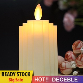 [Deceble.th] โคมไฟเทียน ใช้แบตเตอรี่ สําหรับตกแต่งบาร์ งานแต่งงาน โบสถ์ 12 ชิ้น