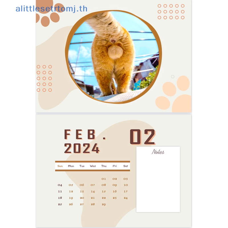 alittlese-ปฏิทินแขวนผนัง-ลายก้นแมวน่ารัก-2024-2024-สําหรับคนรักแมว-th