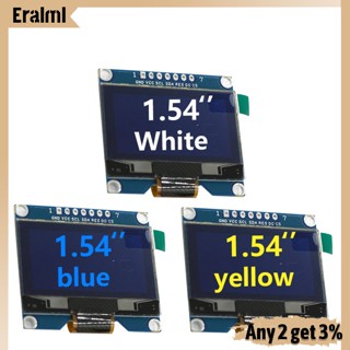 Eralml โมดูลบอร์ดหน้าจอแสดงผล พลังงานต่ํา 1.54 นิ้ว 7pin Oled 128x64 I2c