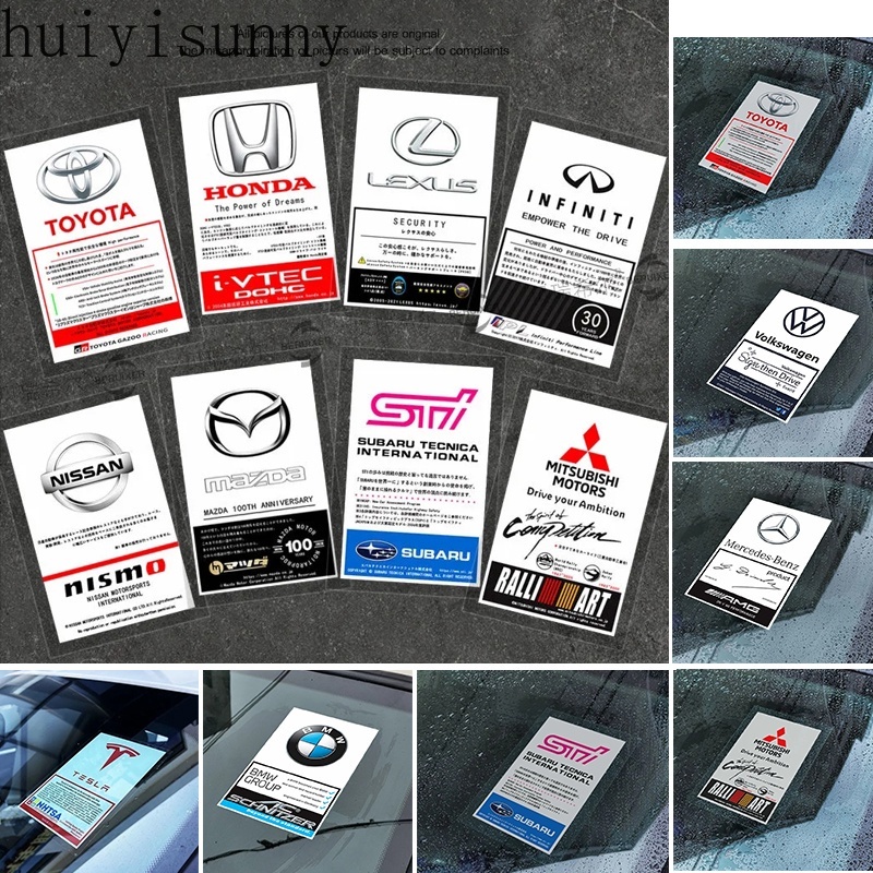 hys-สติกเกอร์ติดกระจกหน้ารถยนต์-ไฟฟ้าสถิตย์-กันน้ํา-สําหรับ-honda-toyota-nissan-mitsubishi