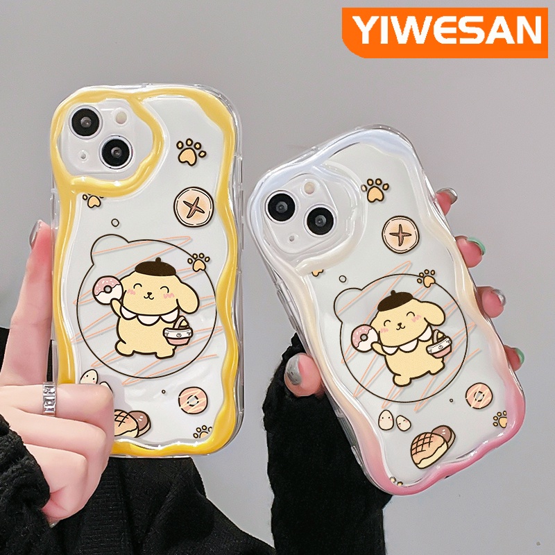 สําหรับ-samsung-galaxy-a11-m11-a10-เคสการ์ตูนปอมปอม-purin-ขอบคลื่น-เคสโทรศัพท์ใส-ใหม่-เนื้อครีม-กันกระแทก-เคสซิลิโคน