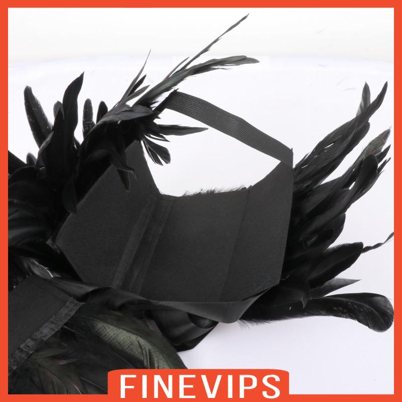 finevips-ผ้าคลุมไหล่-ผ้าพันคอ-ผ้าคลุมไหล่-ประดับขนนก-เหมาะกับเทศกาลฮาโลวีน