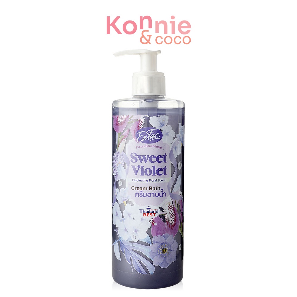 exfac-cream-bath-sweet-violet-480ml-เอ็กซ์แฟค-ครีม-บาธ-สวีท-ไวโอเล็ต-ผลิตภัณฑ์ครีมอาบน้ำทำความสะอาดผิวกาย