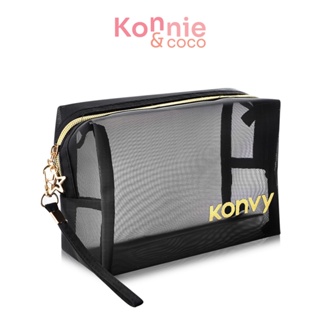 คอนวี่ Konvy Mesh Square Octagon Bag กระเป๋าตาข่ายสีดำ ทรงสี่เหลี่ยม.