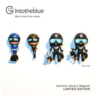 INTOTHEBLUE - Diver Toy Magnet set 4 pcs ของสะสม ตุ๊กตานักดำน้ำเซท 4 ตัว พร้อมแม่เหล็ก