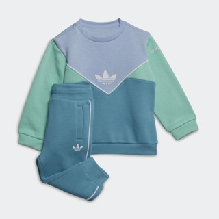 adidas ไลฟ์สไตล์ ชุดเสื้อคอกลมและกางเกงขายาว Adicolor เด็ก สีน้ำเงิน IC9112