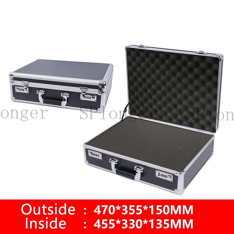 กล่องอลูมิเนียม กล่องเก็บเครื่องมือช่าง อลูมิเนียมอัลลอย แบบพกพา พร้อม ...