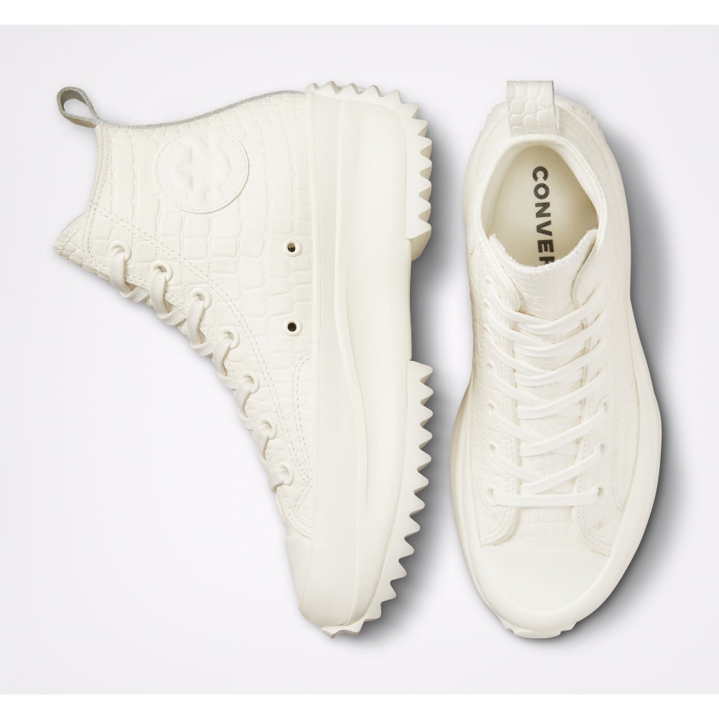Converse Run Star Hike Platform Croco Embossed Egret/Egret/Egret ...