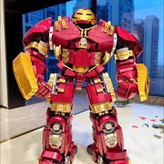 K box V5004 iron man anti-Hawk armored light version robot assembled small particle building blocks toy model