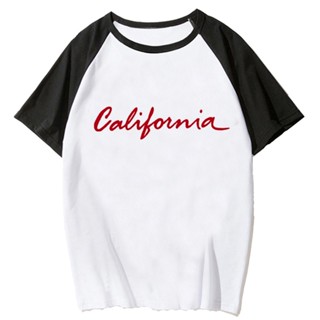 เสื้อยืด พิมพ์ลายกราฟฟิค California ตลก สําหรับผู้หญิง