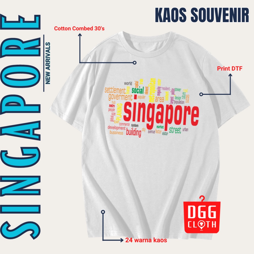 ดูดีนี่-เสื้อยืด-พิมพ์ลาย-i-love-singapore-โดยสิงคโปร์-ประเทศที่-1