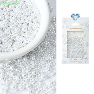Damao ลูกปัดไข่มุก คละขนาด 3D สําหรับตกแต่งเล็บ DIY