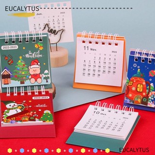 Eutus ปฏิทินตั้งโต๊ะ นับถอยหลัง ขนาดเล็ก ลายการ์ตูนคริสต์มาสน่ารัก สําหรับตกแต่งบ้าน