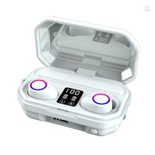 M12 หูฟังสเตอริโอไร้สาย BT 5.0 พร้อมเคสพาวเวอร์แบงก์ 1200mAh จอแสดงผล LED เล่นได้นาน สําหรับเล่นเกม เล่นกีฬา เพลง