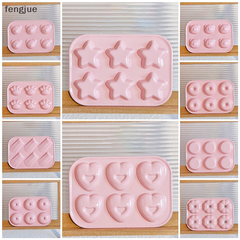 fengjue-แม่พิมพ์เบเกอรี่-รูปสัตว์-ดาว-สีชมพู-ขนาดเล็ก-สําหรับตกแต่งบ้านตุ๊กตา