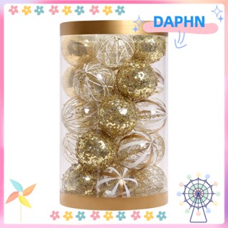 Daphs ลูกบอลพลาสติกใส คุณภาพสูง สําหรับตกแต่งต้นคริสต์มาส 25 ชิ้น 25 ชิ้น