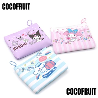 Cocofruit กระเป๋าใส่เหรียญ พวงกุญแจ กระเป๋าสตางค์ แบบพกพา ลายชินนาม่อนโรล Kuromi ขนาดเล็ก สําหรับผู้หญิง