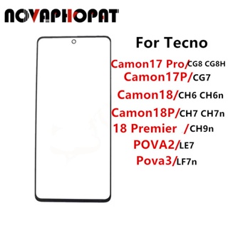 อะไหล่หน้าจอสัมผัส LCD และ OCA สําหรับ Tecno Pova 2 3 Camon 17P Pro CG7 18 CH6 18P CH7 LF7n LE7 CH9 CG8