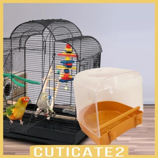 [Cuticate2] กล่องอาบน้ํานกแก้ว อุปกรณ์เสริม สําหรับกรงนกขนาดเล็ก