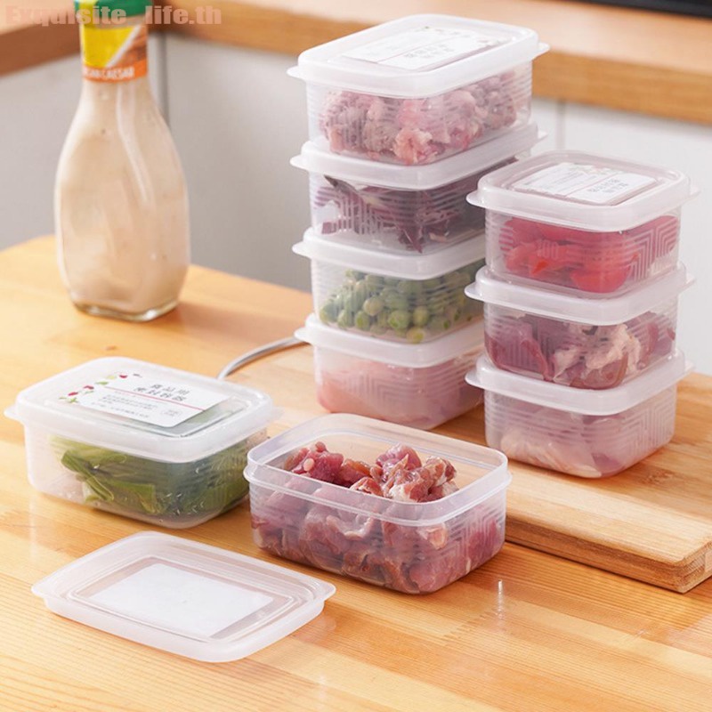 food-storage-box-portable-compartment-refrigerator-freezer-organizers-sub-packed-meat-onion-ginger-clear-kitchen-tool