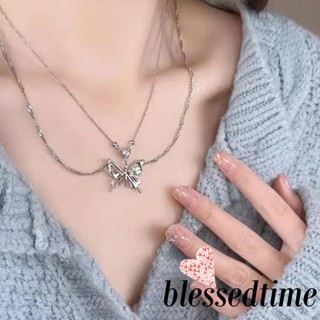 Blessedtime- สร้อยคอ จี้รูปผีเสื้อ หัวใจ เครื่องประดับแฟชั่น สําหรับผู้หญิง