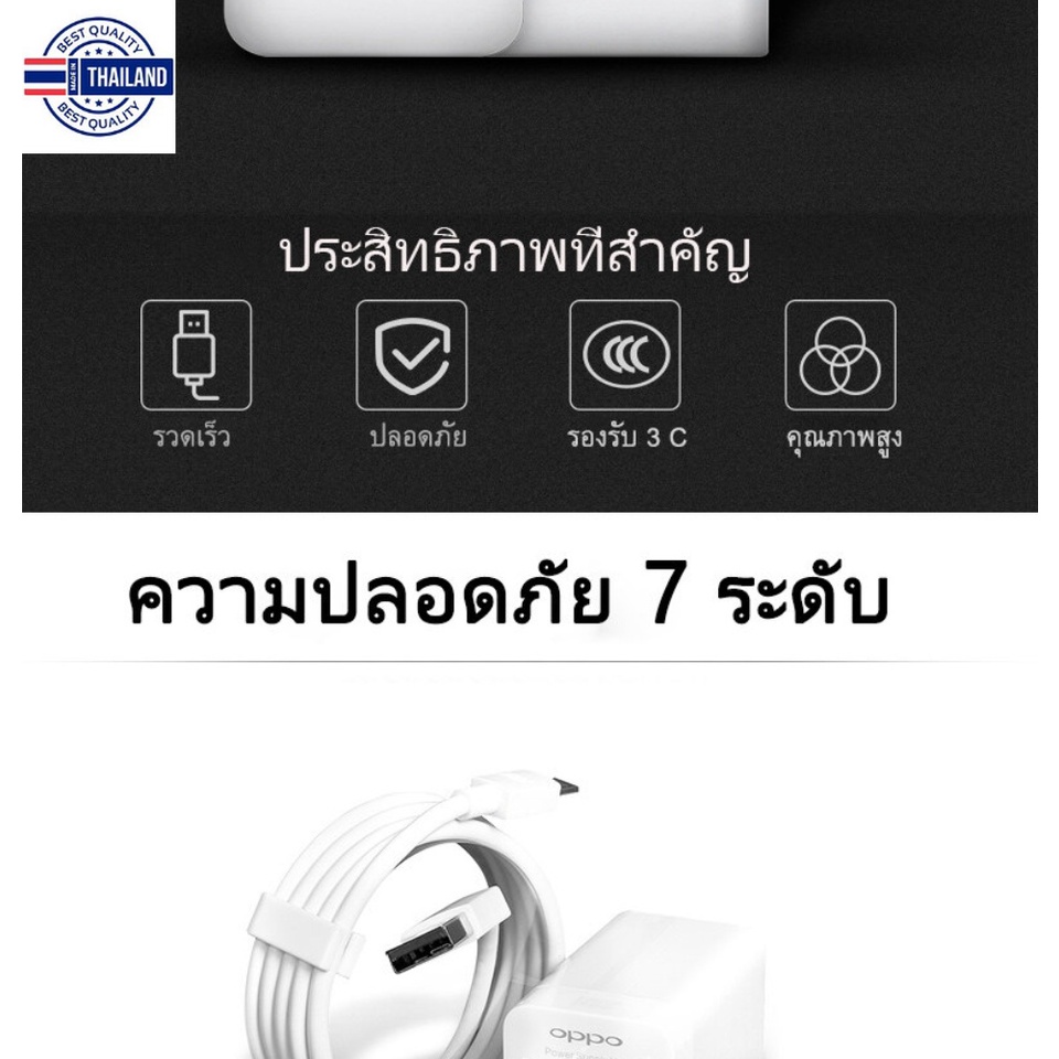 ชุดชาร์จ OPPO VOOC สายชาร์จ +หัวชาร์จ Micro USB 1M genuine รองรั R15 ...