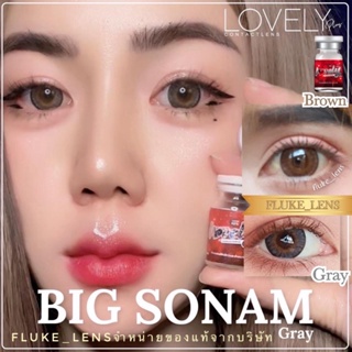 Lovelyplus นิ่มสบายตา ❤️‍🔥 Sonam ❤️‍🔥 (ตาโต) ฝาแฝด oh soul คอนแทคเลนส์สีเทา สีน้ำตาล ลายยอดฮิต lovelylens