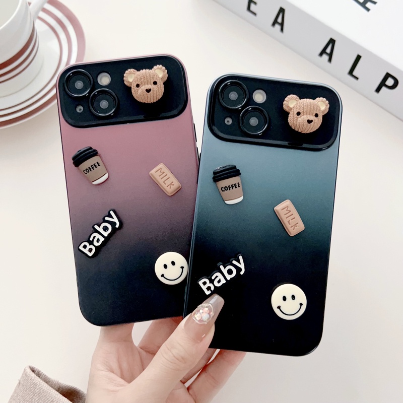 เคสโทรศัพท์มือถือ-กันกระแทก-ลายหมีไล่โทนสี-สําหรับ-iphone-11-13-14-pro-max-15-12-7-plus-14-xr-13-pro-max-12-pro-max-11-pro-max-13-pro-14-pro