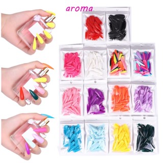 Aroma เล็บปลอม ถอดออกได้ สีแคนดี้ สําหรับตกแต่งเล็บ