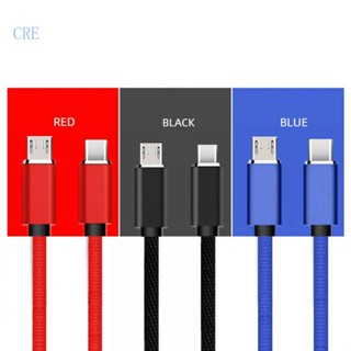 Cre สายเคเบิลซิงค์ข้อมูล Type-C เป็น Micro USB ตัวผู้ OTG 1 เมตร