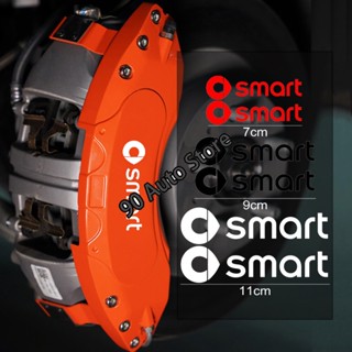 สติกเกอร์ฟิล์ม ตราสัญลักษณ์ คาลิปเปอร์ ติดยางรถยนต์ สําหรับ Smart Fortwo 450 Prix Forfour 6 ชิ้น