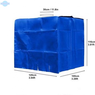 ⭐จัดส่ง 24 ชั่วโมง ⭐ฟอยล์ภาชนะบรรจุ IBC ผ้าออกซฟอร์ด 210D ขนาด 3.94x3.28x3.81 ฟุต 350 กรัม สีฟ้า กันน้ํา