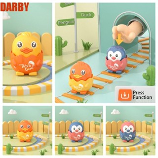 Darby รถของเล่น เป็ด เพนกวิน เฉื่อย กด และไป รถของเล่น มอนเตสซอรี่ น่ารัก ผลักดัน เด็กวัยหัดเดิน