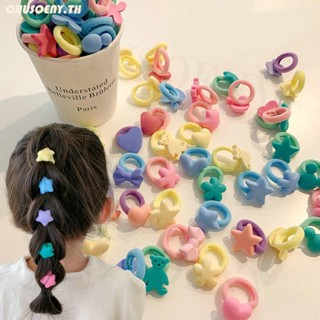 10 ชิ้น / เซต น่ารัก ที่มีสีสัน ผม Scrunchies นิ้วหัวแม่มือ เชือกผม ยืดหยุ่น ยางรัดผม เด็กผู้หญิง เครื่องประดับผม