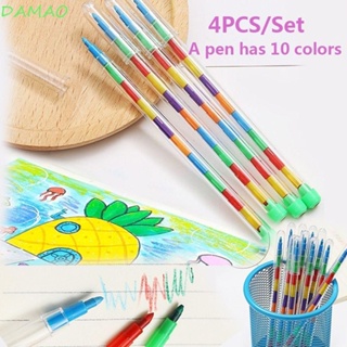 Damao ดินสอสี 10 สี 4 ชิ้น ต่อชุด สําหรับเด็ก