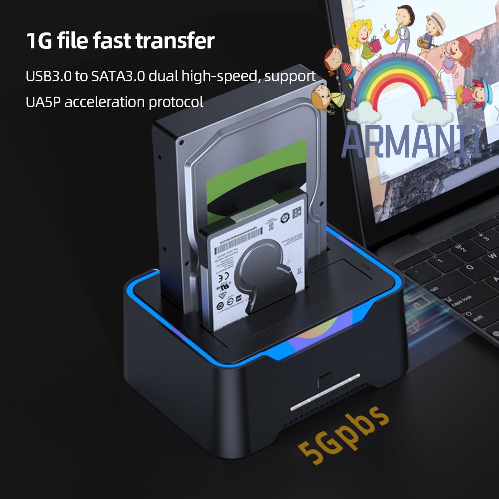 armani1-th-แท่นวาง-usb-3-0-เป็น-sata-hdd-ไฟ-rgb-สําหรับ-hdd-ssd-2-5-3-5-นิ้ว