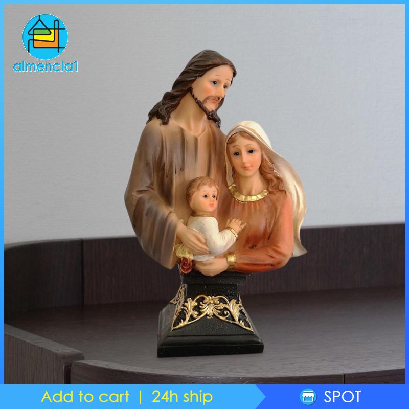 almencla1-ฟิกเกอร์เรซิ่น-รูปพระเยซูครอบครัว-สําหรับตกแต่งบ้าน-ห้องนอน-โต๊ะ-รถยนต์