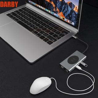 Darby 13 in 1 อะแดปเตอร์ฮับ Usb C RJ45 13 in 1 HDMI VGA Usb 3.0 Type-C อเนกประสงค์ 13 in 1 สําหรับแล็ปท็อป โทรศัพท์ PC