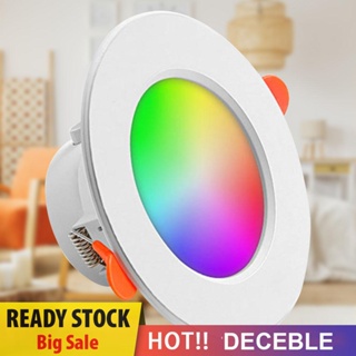 [Deceble.th] Tuya โคมไฟดาวน์ไลท์ LED 10W บลูทูธ หรี่แสงได้ 85-265V
