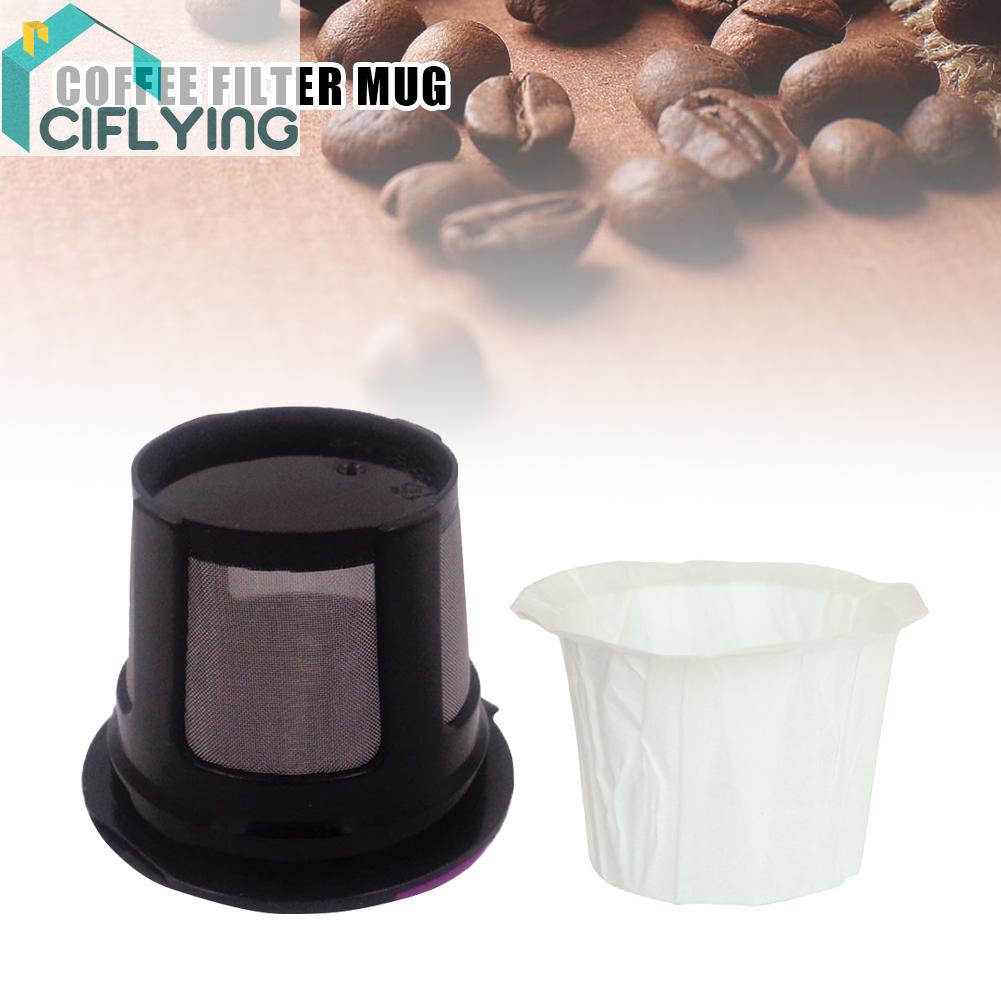 ciflys-th-ถ้วยกรองกาแฟ-k-cup-เป็นมิตรกับสิ่งแวดล้อม-4-ชิ้น-พร้อมกระดาษกรองกาแฟ-100-ชิ้น