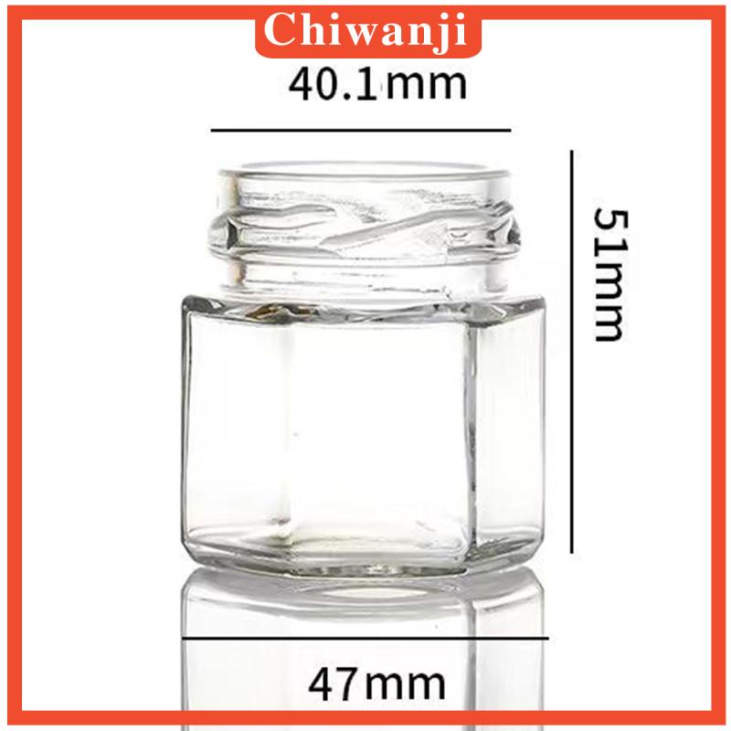 chiwanji-ขวดโหลแก้วใส-ทรงหกเหลี่ยม-ขนาดเล็ก-สําหรับใส่ของเหลว-น้ําผึ้ง-diy-20-ชิ้น