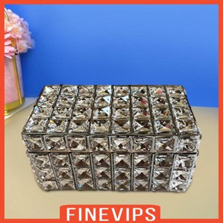 [Finevips] กล่องคริสตัล สําหรับใส่เครื่องประดับ นาฬิกา ต่างหู เครื่องใช้ในห้องน้ํา