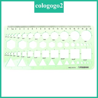 Cologogo2 ไม้บรรทัดพลาสติก ทรงสามเหลี่ยม หกเหลี่ยม สําหรับวาดรูป