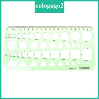 Cologogo2 ไม้บรรทัดพลาสติก ทรงสามเหลี่ยม หกเหลี่ยม สําหรับวาดรูป