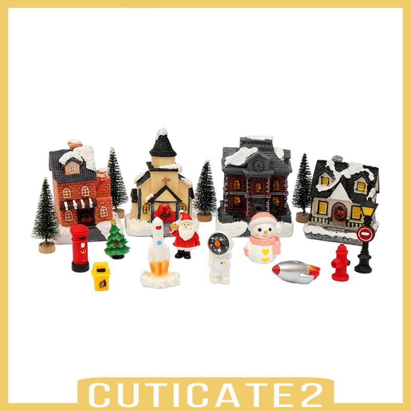 cuticate2-โมเดลบ้านหมู่บ้านเรืองแสง-led-ขนาดเล็ก-สําหรับตกแต่งเทศกาลคริสต์มาส