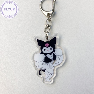 SANRIO Flyup พวงกุญแจ จี้การ์ตูนอนิเมะ Hello Kitty Kawaii Macho My Melody สําหรับห้อยกระเป๋าเป้สะพายหลัง