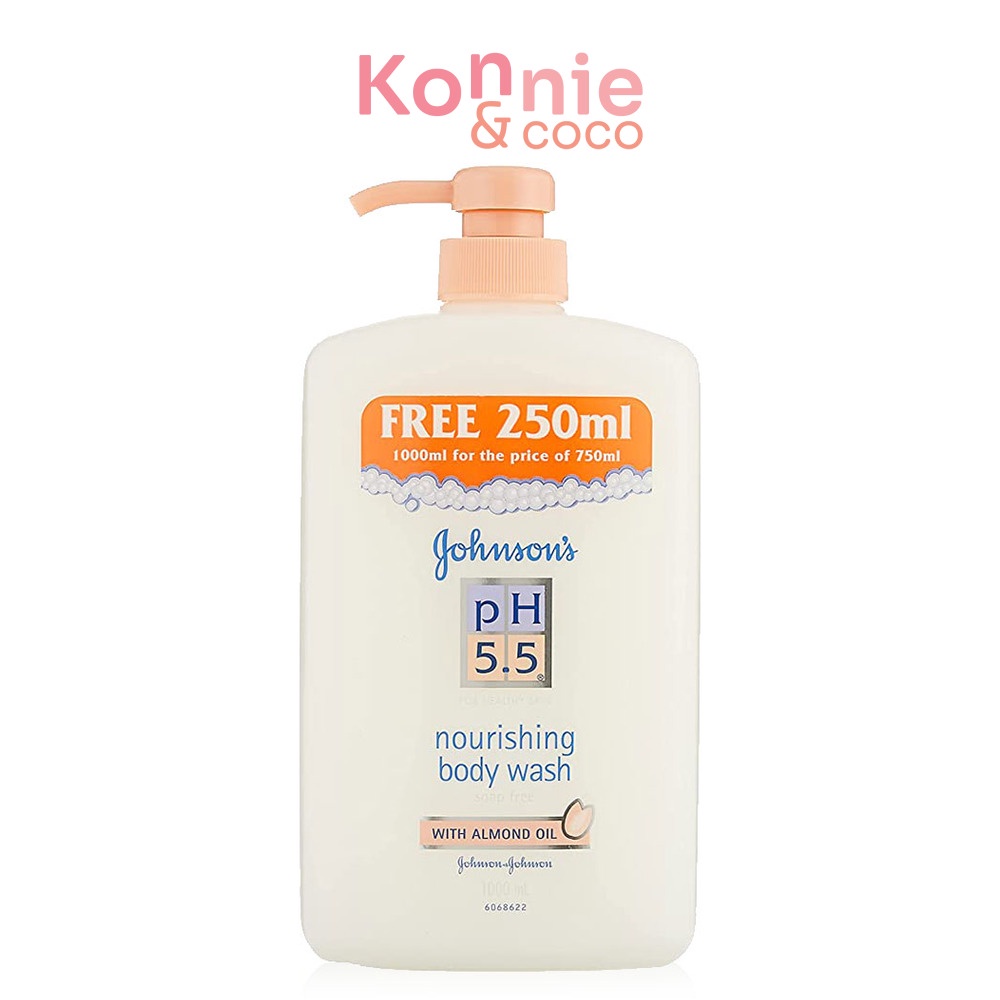 Johnsons pH 5.5 Nourishing Body Wash With Almond Oil 750ml Free 250ml