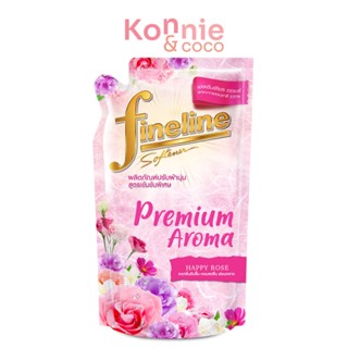 Fineline Softener Concentrated Premium Aroma Happy Rose 450ml ไฟน์ไลน์ ผลิตภัณฑ์ปรับผ้านุ่ม สูตรเข้มข้น กลิ่นแฮปปี้โ...