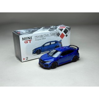 ▪️ Honda Civic Type R Aegean Blue #2 Scale 1:64 ยี่ห้อ Minigt